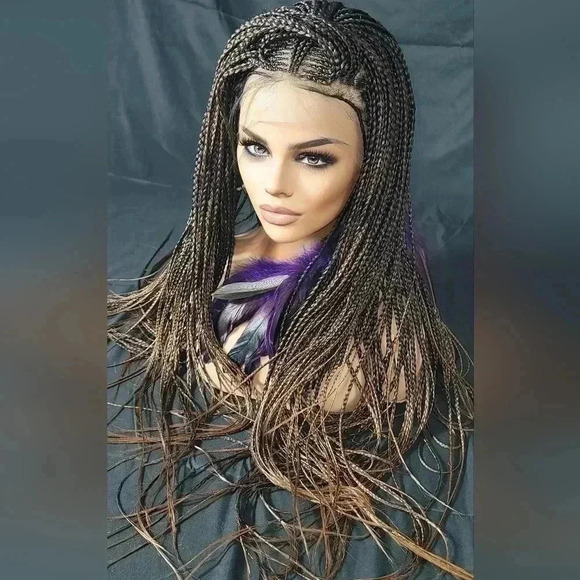 π₯26β Full Lace Knotless Braid Wig Handmade & Natural Look! 25% OFF TODAY ONLYπ₯ - Picture 11 of 14